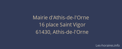 Mairie d'Athis-de-l'Orne