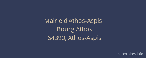 Mairie d'Athos-Aspis