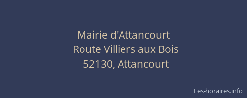 Mairie d'Attancourt
