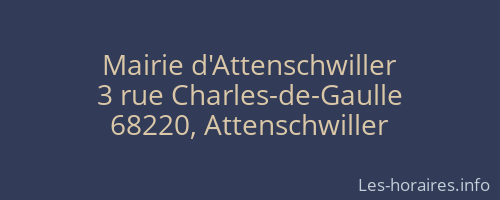 Mairie d'Attenschwiller