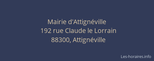 Mairie d'Attign&eacute;ville