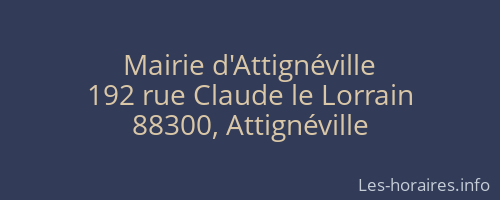 Mairie d'Attignéville