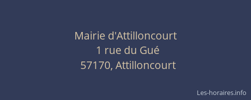 Mairie d'Attilloncourt