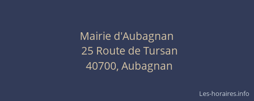 Mairie d'Aubagnan