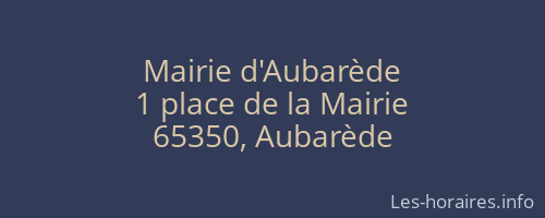 Mairie d'Aubarède
