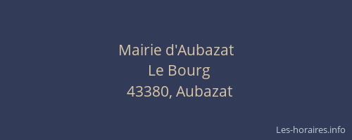 Mairie d'Aubazat