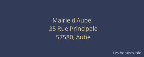 Mairie d'Aube