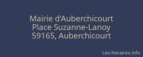 Mairie d'Auberchicourt