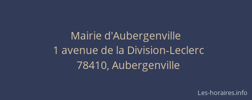 Mairie d'Aubergenville