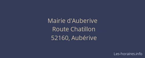Mairie d'Auberive