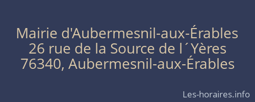 Mairie d'Aubermesnil-aux-Érables