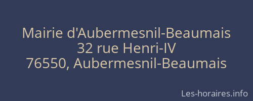 Mairie d'Aubermesnil-Beaumais