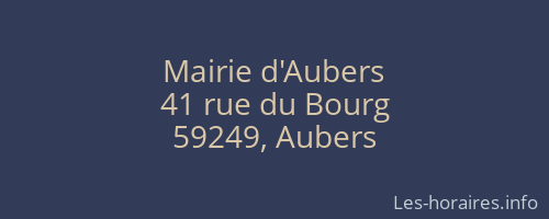 Mairie d'Aubers