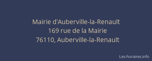 Mairie d'Auberville-la-Renault