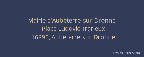 Mairie d'Aubeterre-sur-Dronne