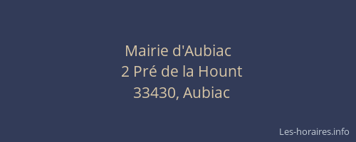 Mairie d'Aubiac