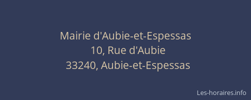 Mairie d'Aubie-et-Espessas