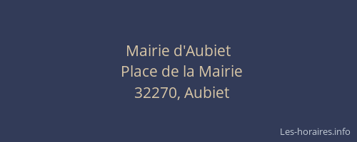 Mairie d'Aubiet