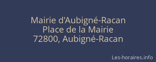 Mairie d'Aubigné-Racan