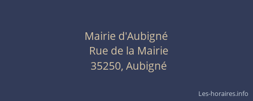 Mairie d'Aubigné