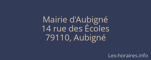 Mairie d'Aubigné