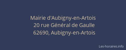 Mairie d'Aubigny-en-Artois