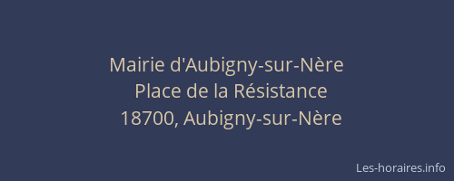 Mairie d'Aubigny-sur-N&egrave;re