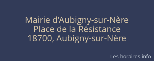 Mairie d'Aubigny-sur-Nère