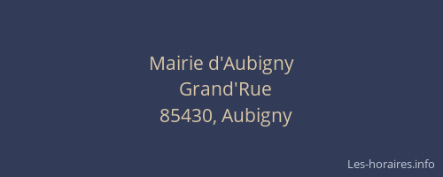 Mairie d'Aubigny