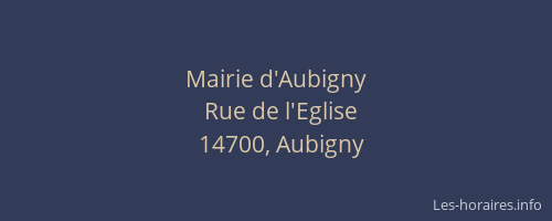 Mairie d'Aubigny