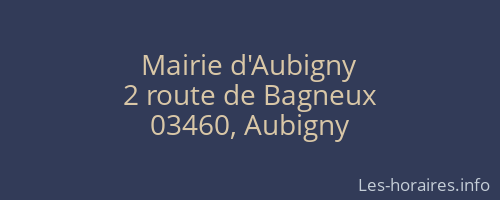 Mairie d'Aubigny