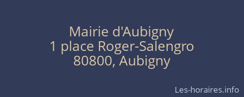Mairie d'Aubigny