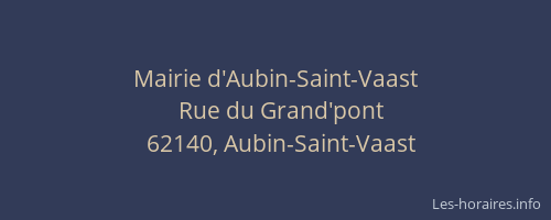 Mairie d'Aubin-Saint-Vaast
