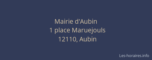 Mairie d'Aubin
