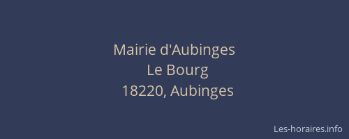 Mairie d'Aubinges