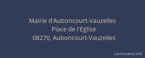 Mairie d'Auboncourt-Vauzelles