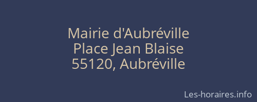 Mairie d'Aubréville