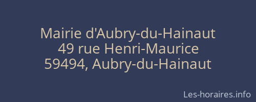 Mairie d'Aubry-du-Hainaut