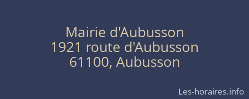 Mairie d'Aubusson