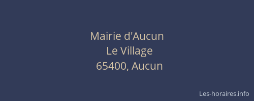 Mairie d'Aucun