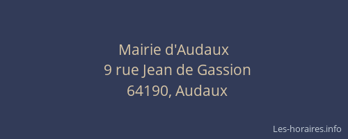 Mairie d'Audaux