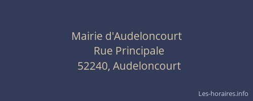 Mairie d'Audeloncourt