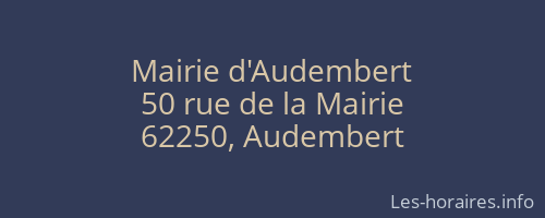 Mairie d'Audembert