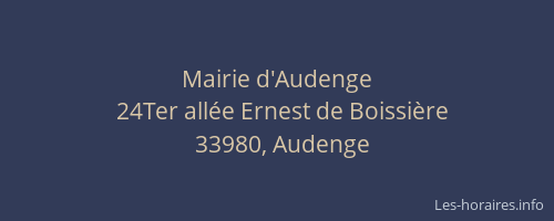 Mairie d'Audenge