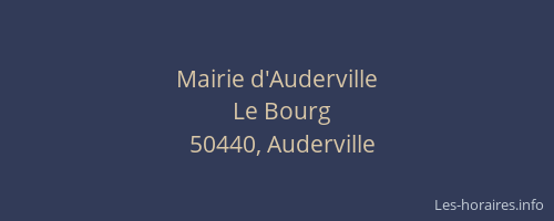 Mairie d'Auderville