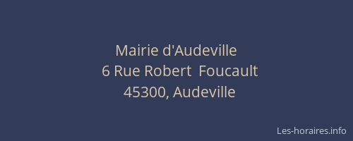 Mairie d'Audeville