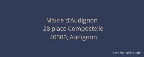 Mairie d'Audignon