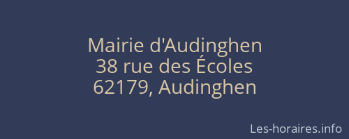 Mairie d'Audinghen