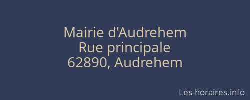 Mairie d'Audrehem