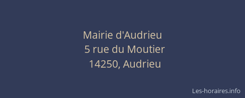 Mairie d'Audrieu